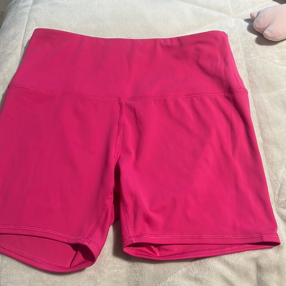 hot pink biker shorts